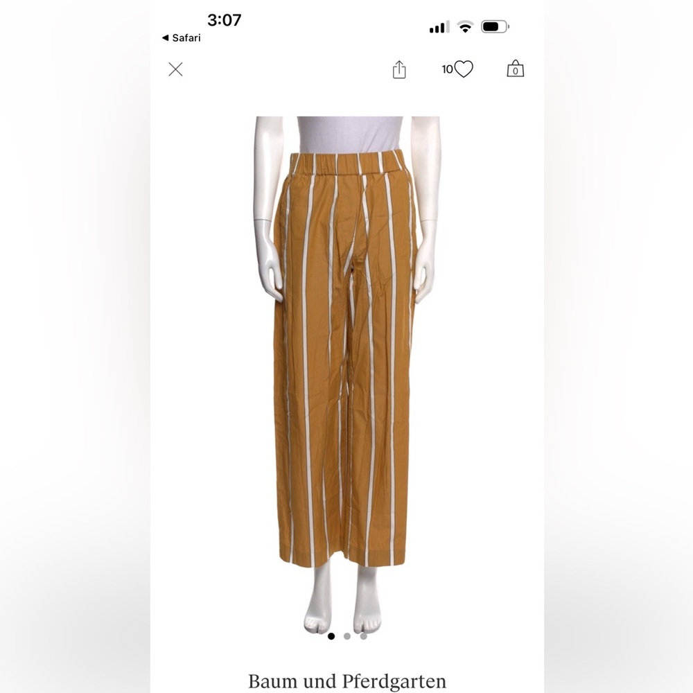 Baum und Pfergardten Striped Wide Leg Pants